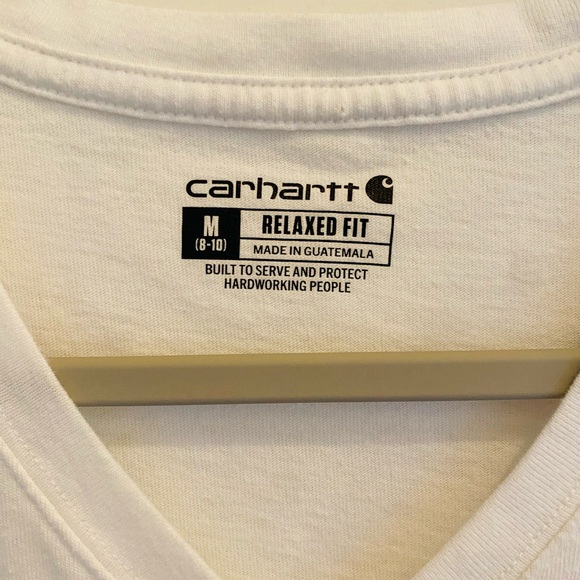 Women’s Carhartt White V-Neck T-Shirt - Picture 3 of 4